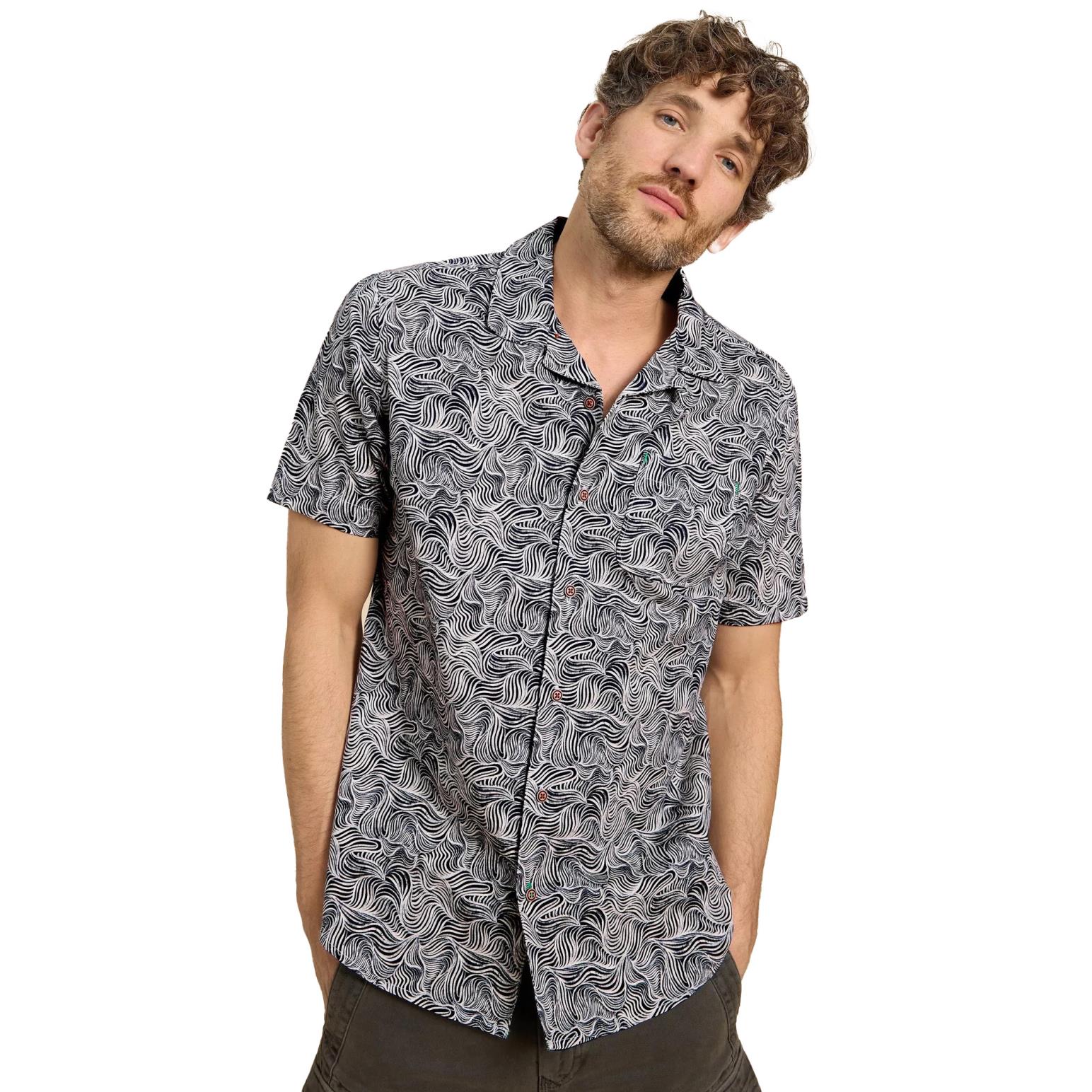 White Stuff Waves Printed S/S Shirt